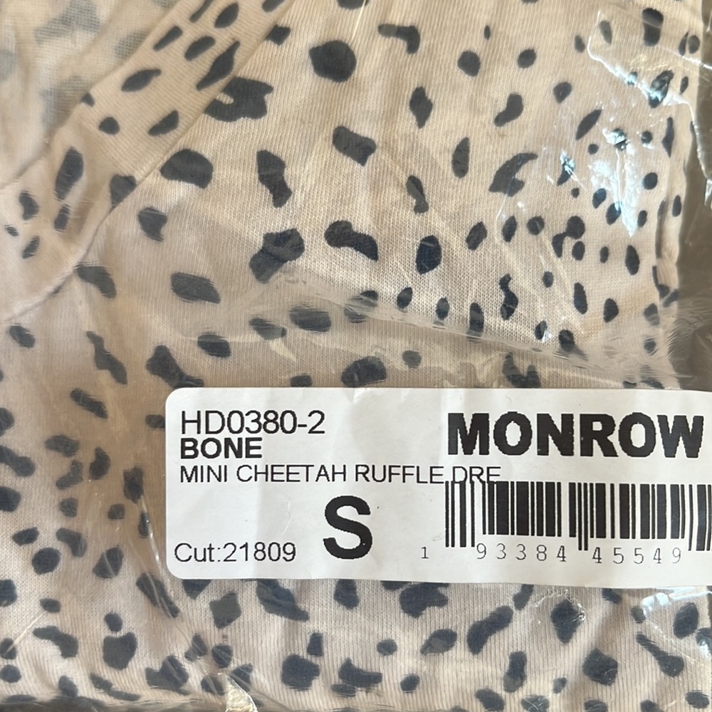Monrow | Mini Cheetah Ruffle Dress - Picture 2 of 6